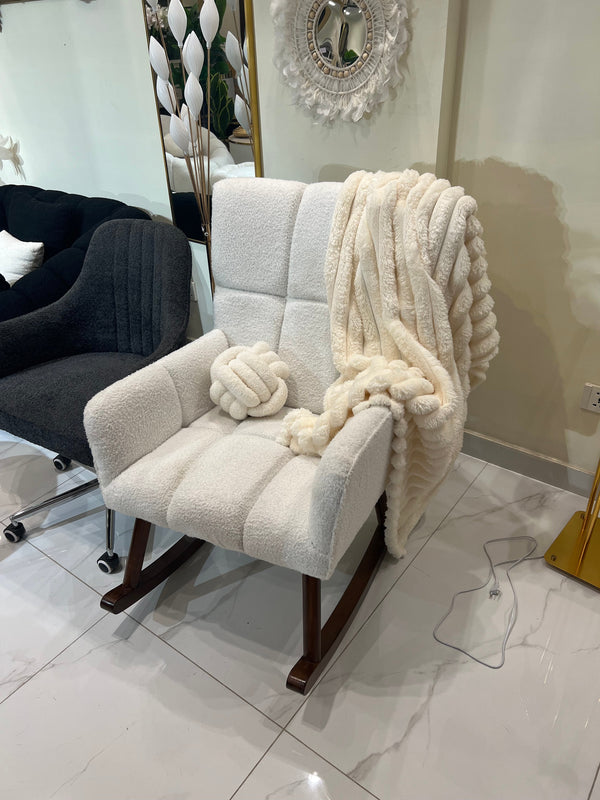 James rocking chair off white boucle