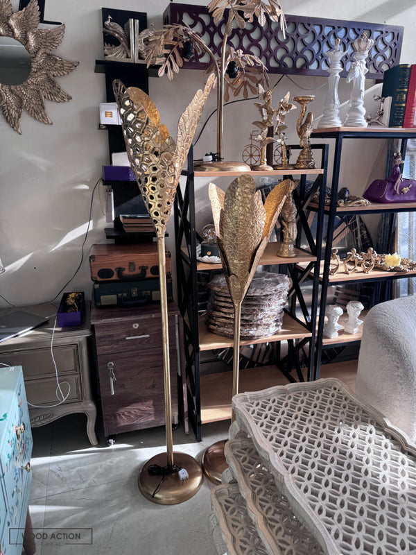 2 coil Leaf standing Lamp