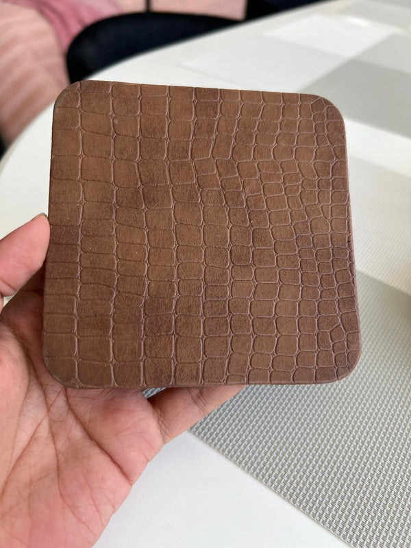 Leatherite Tea Coaster Square 005