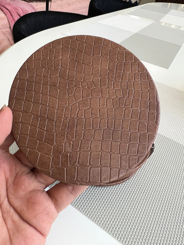 Leatherite Tea Coaster Round 006