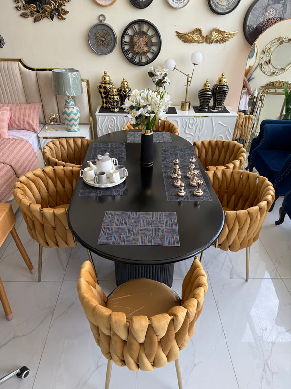 Gold pearl dining table