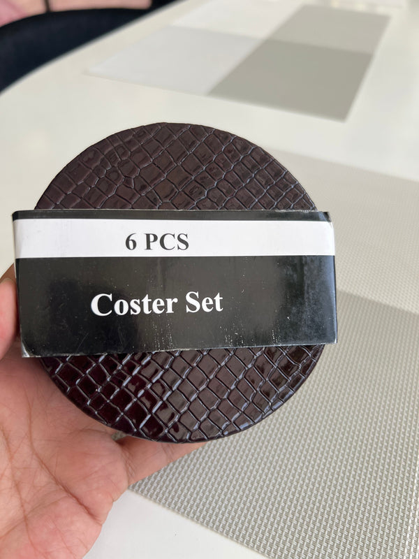 Leatherite Tea Coaster Round 001