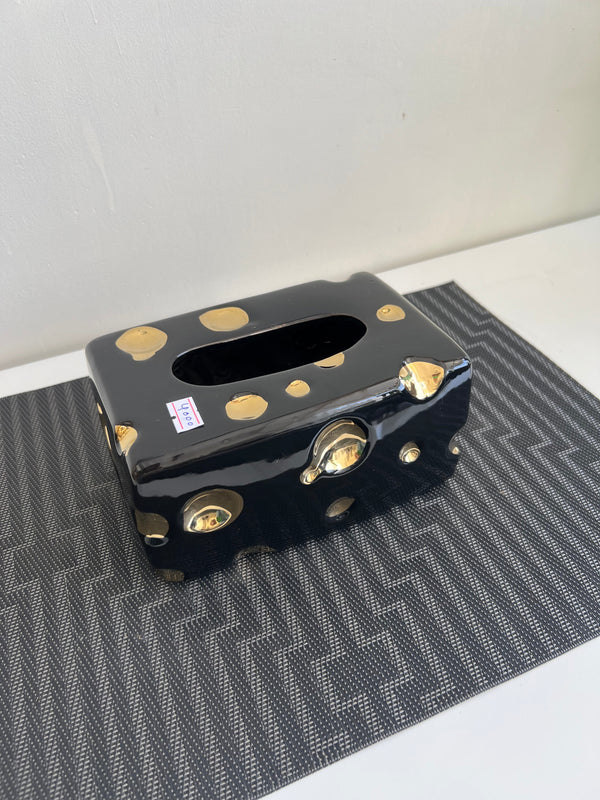 Gold & black jewel Tissue box 08