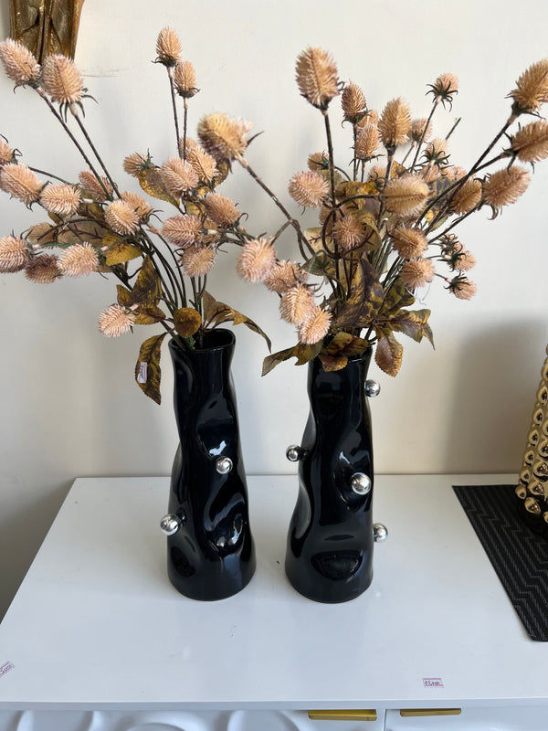 Irregular Flower Vase Black