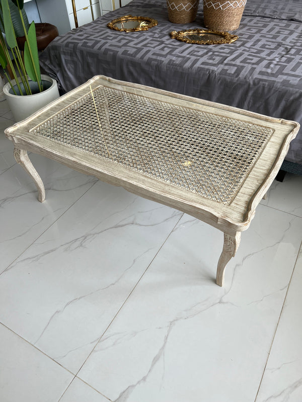 White cane Center Table (Rectangle)
