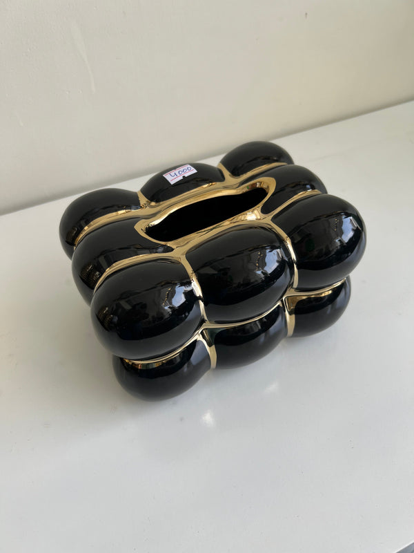 Gold & black jewel Tissue box 07