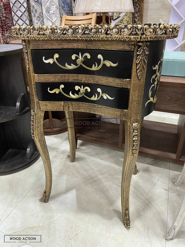 Bell Victorian Table Black Hand painted