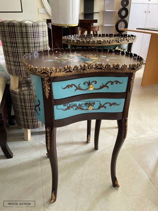 Bell Victorian Table Blue Hand painted