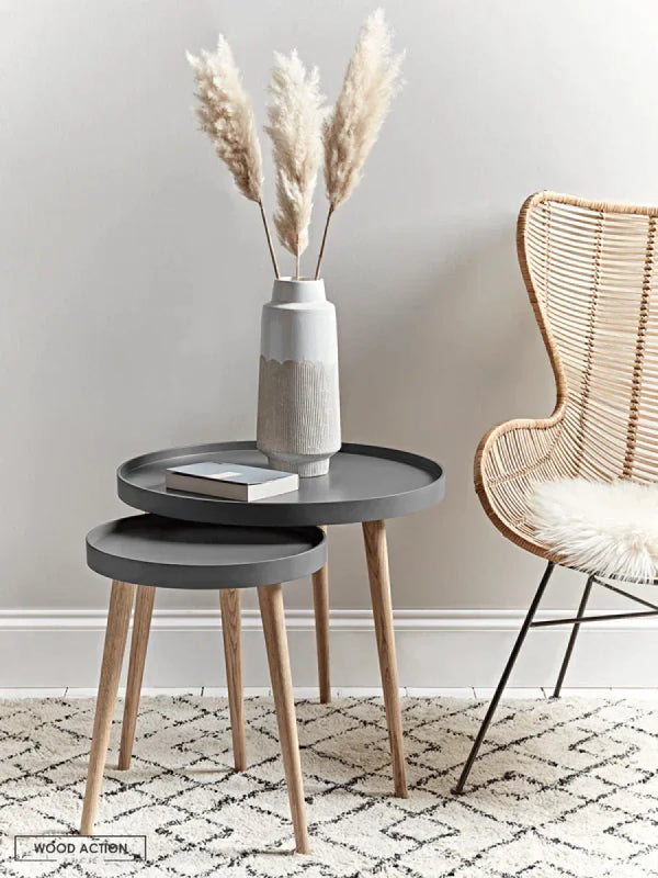 GREY NESTING TABLE