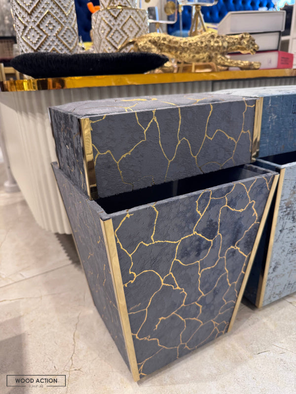 Luxury tissue box and dustbin 002