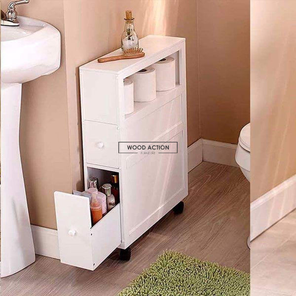 Movable Bathroom Storage Cabinet