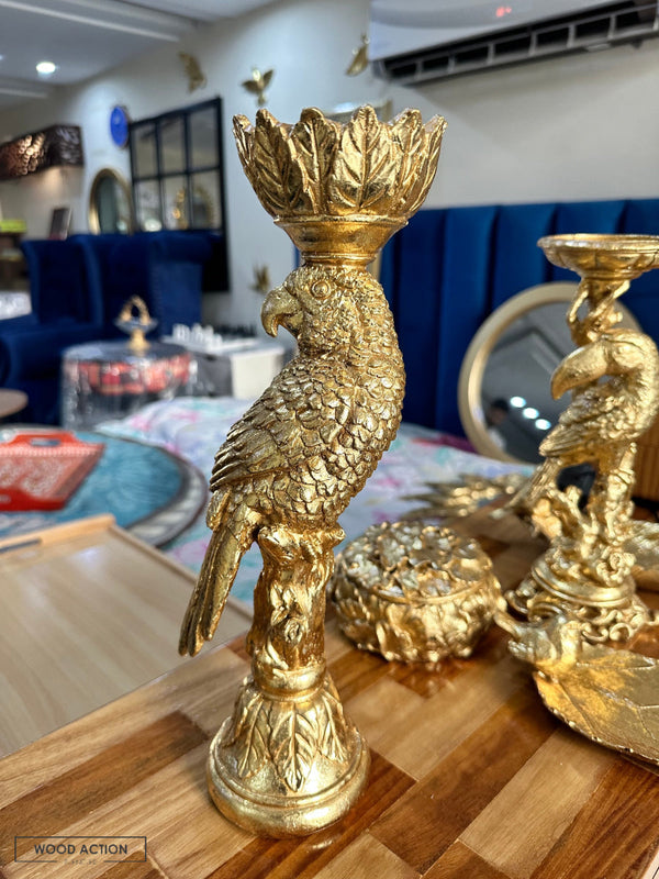 Parrot candle stand