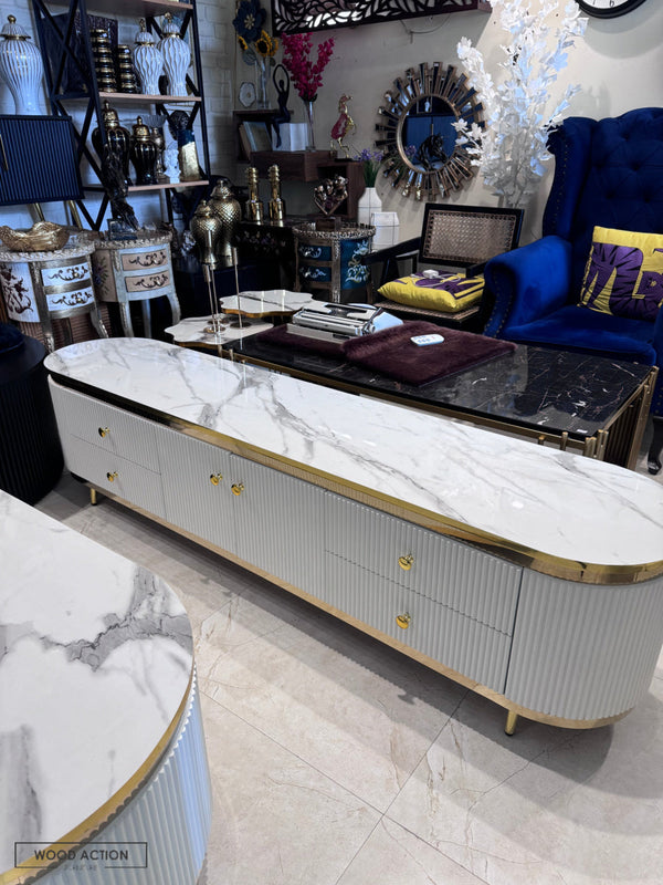 Premium white LCD console