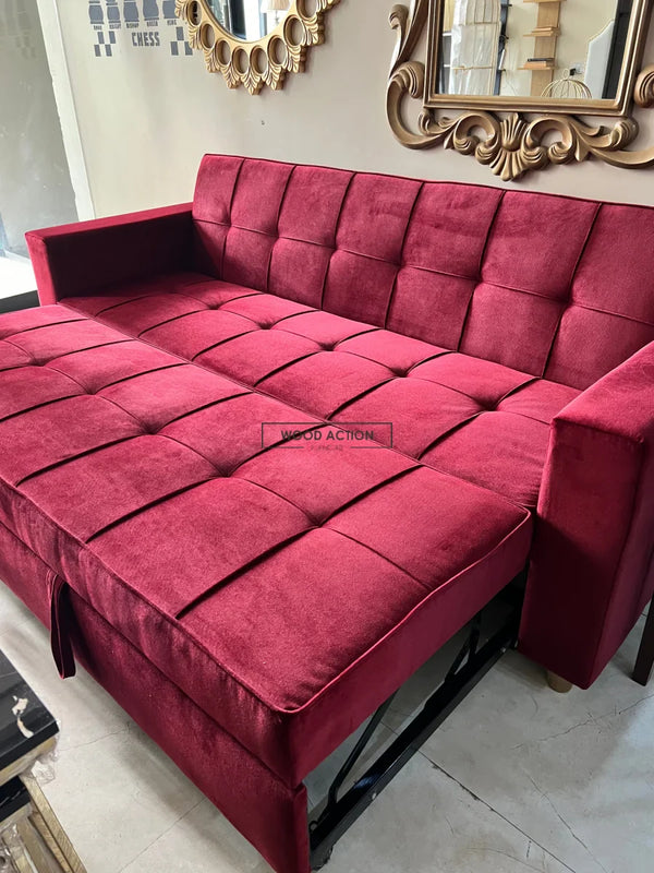 Red Henry sofa cum bed