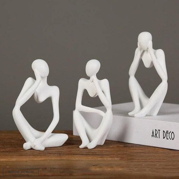 Thinking abstract sculpture set of 3