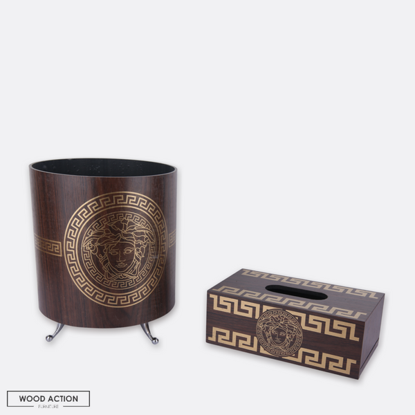 Varsace tissue box and dustbin