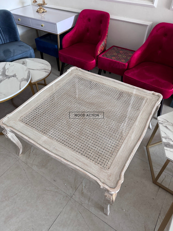White cane Center Table